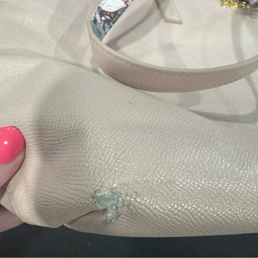Betsey Johnson Pink Tote with Floral Scarf & Wristlet